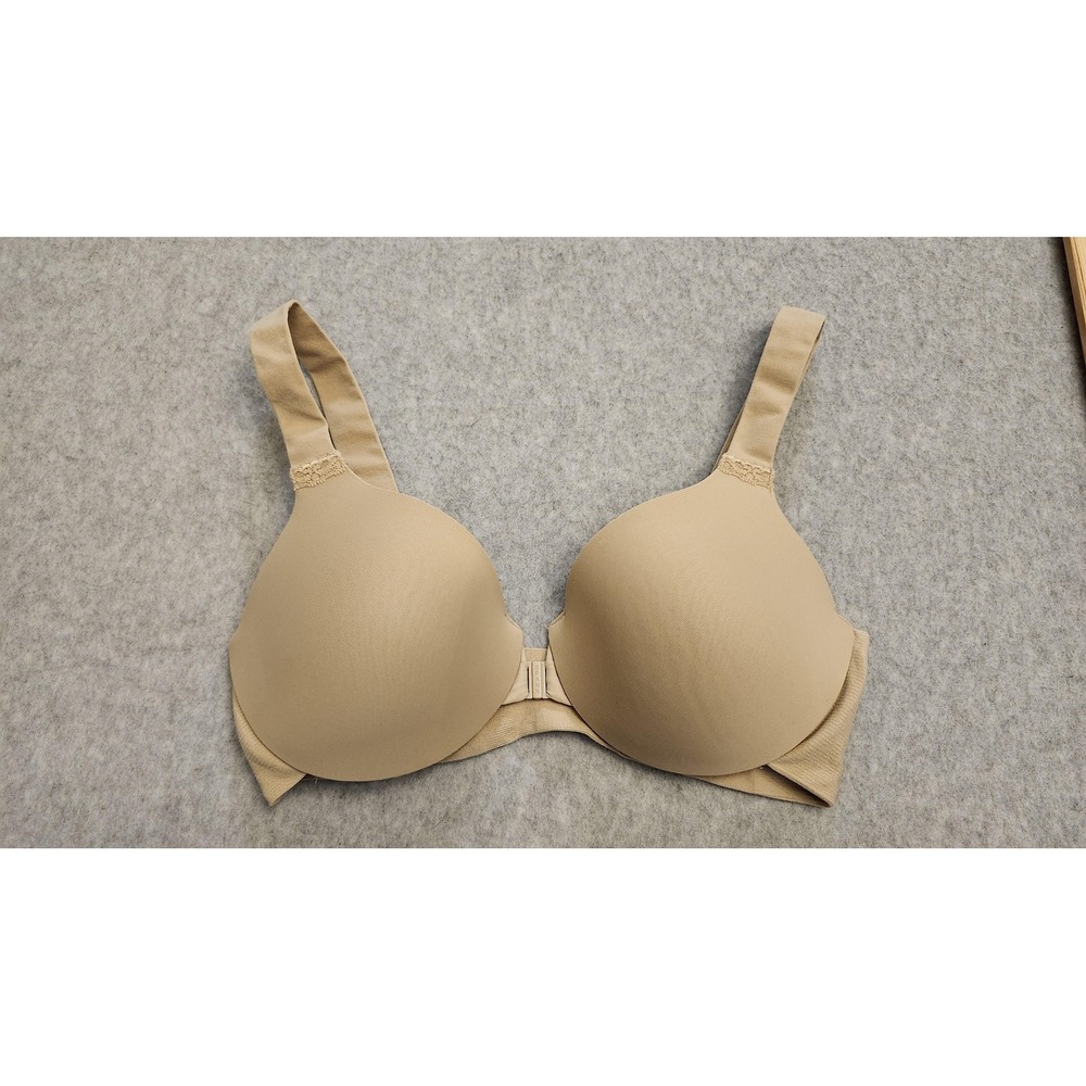 Spanx Bra-llelujah Bra Womens 36C Nude Front Close Underwire Smoothing Seamless